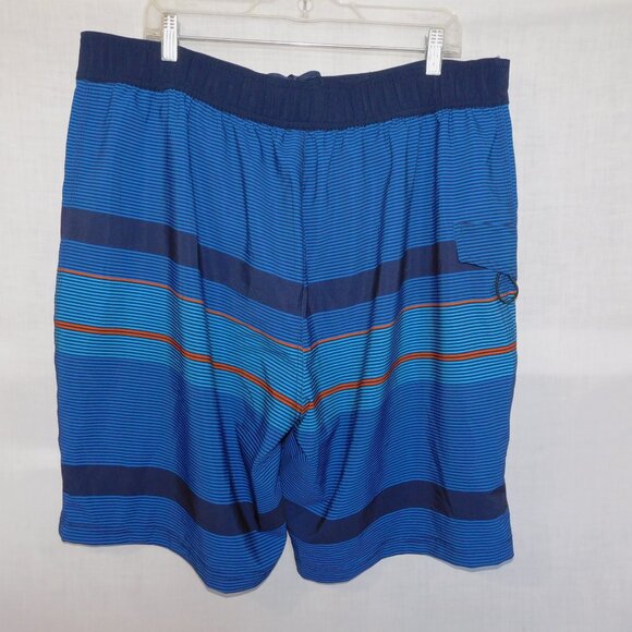 GOTCHA Mens 40 Blue Orange Striped Unlined Board Shorts Swim Trunks UNUSED - Picture 8 of 9